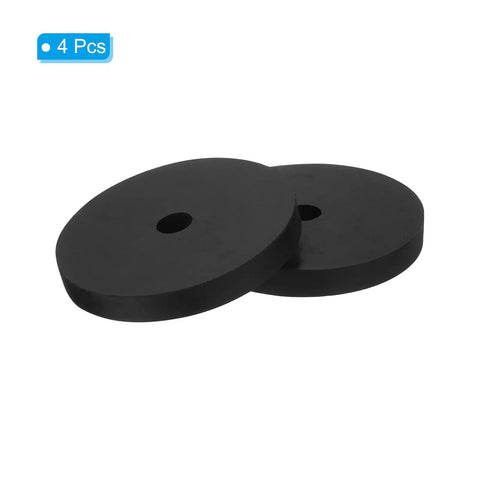 Rugged Heavy Duty Rubber Vibration Dampening Washers Round Shock Absorbing Feet Pads For Engines And Appliances 3 Inch Od Half Inch Core Thick Black Anti Shudder Silent Mount Block 4 Pack