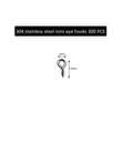 Tough As Nails Premium 304 Stainless Steel Screw Eye Hooks 5Mm By 10Mm Quick Snap Fit for DIY crafts with silver finish.