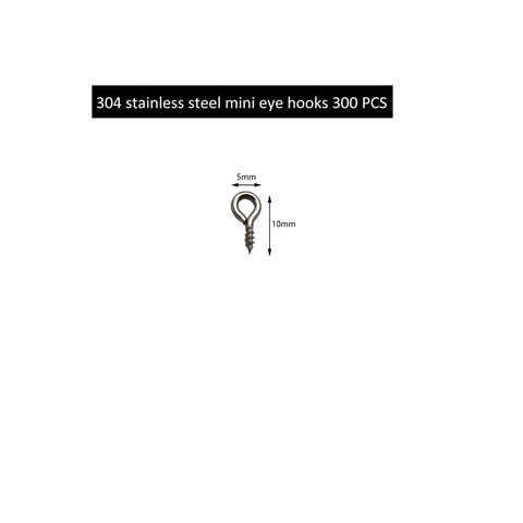 Tough As Nails Premium 304 Stainless Steel Screw Eye Hooks 5Mm By 10Mm Quick Snap Fit for DIY crafts with silver finish.