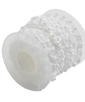 Sturdy White Plastic Beaded Pull Chain 10 Meter Replacement Cord With Bottom Weight Link Clip Connector For Vertical Blinds Shutter Repair Gear Smooth Pull on a roll.