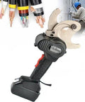 Knuckle Saving Cordless Battery Powered Wire Cutters Featuring Smooth Ratchet Mechanism For Thick Copper And Aluminum Cable Cutting.