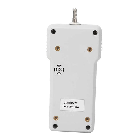 Back view of Pro Grade Workhorse Digital Force Gauge Portable Push Pull Tester Meter With 100N Range showing connectors and model number.