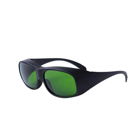 Top Tier Laser Safety Glasses With Knockout Od4 Plus And Od6 Plus Defense For 800 To 1700 Nm And 900 To 1550 Nm Nd Yag Telecom Eye Protection clear lens with side shields.