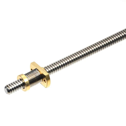 Premium 365Mm T8 Tr8x2 Z Axis Lead Screw With Anti Backlash Spring Loaded Brass Nut To Kill Z Axis Wobble 2Mm Pitch Stainless Steel Rod