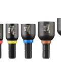 Five Piece Insert Nut Drive Set With Magnetic Tips, Color Coded Size Bands, SHOCKWAVE Impact Duty Durability