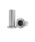 Heavy Duty Round Flange Linear Ball Bearing Built Tough For Plug And Play Smooth Glide Precision Bearing Steel low friction seen from multiple angles.