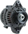 Straight Up High Output Alternator Replacement For 11Si Marine Ir If Generators Pushing 150 Amp 12 Volt Power and 6 Groove Pulley angled view.