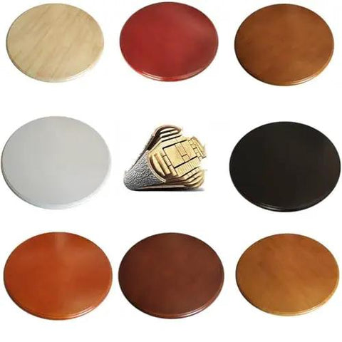 Rugged Wooden Lazy Susan Turntable Featuring Smooth 360 Spin For Dining Tables And Kitchen Counters with diverse color finishes.