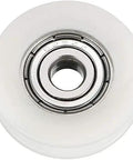 Top Tier 4 Pack V Groove Guide Bearing Pulleys Made Tough With Steel And Nylon Tracks 5mm Bore roller with steel bearings.