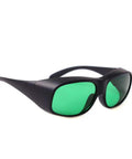 Heavy Duty Laser Protective Glasses Provide Knockout Eye Defense For Red Semiconductor Projects And Nd Yag Workshops With Straight Up Comfort Seal Optical Density Filter, close-up view.