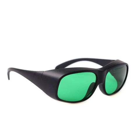 Heavy Duty Laser Protective Glasses Provide Knockout Eye Defense For Red Semiconductor Projects And Nd Yag Workshops With Straight Up Comfort Seal Optical Density Filter, close-up view.
