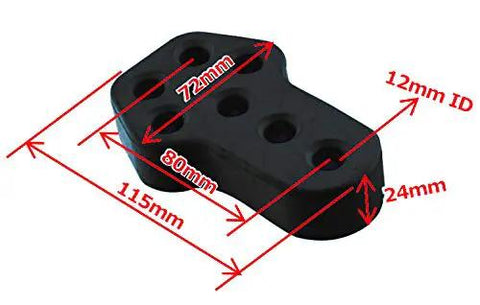 Heavy Duty Exhaust Muffler Hanger Bushing Mount Bracket 12Mm 7 Hole Epdm Rubber Insulator with dimensions 115mm x 80mm.