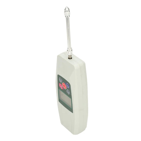 Dead Reliable Digital Push Pull Force Meter And Thrust Dynamometer, handheld with digital display and metal probe.