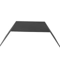 Heavy Duty Aluminum Wall Mount EV Charging Station Rain Shield Weatherproof Canopy top view in black finish, designed to block elements.