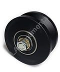 Heavy Duty Four Inch Uhmw Nylon V Groove Rolling Wheel Built Tough For Smooth Sailing Performance Featuring Sealed Ball Bearings And Zero Hassle Sliding Gate Motion Rated At Seven Hundred Fifty Pounds Capacity Set Of Two - close-up view.