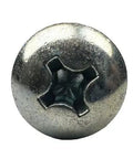 Top Shelf Drywall Hardware Number 3 Phillips Truss Head Zinc Rack Screws 0.75 Inch Long 12-24 Thread, close-up view of one fastener.