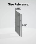 Side view of Mirage Shield for MDT ACC Elite Rifle showing measurements 0.840" width and 3.170" height for precision shooting