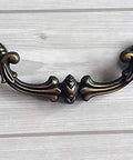 Top Shelf Vintage Style Bail Drawer Pull In Antique Brass With Gold Accent For Kitchen Cabinets And Dressers Built Like A Tank Rock Solid Zinc Alloy Weekend Home Upgrade Ready To Install, ornate design.