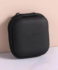 Slick Squared Eva Hard Shell Organizer Pouch For Earbuds Charging Cables Keys And Coins Hella Compact Travel Kit With Heavy Duty Zipper Closure For Daily Carry in black