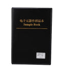 Top Tier 0402 Resistor Assortment Kit With 8500 Pieces And 170 Values locked in a black labeled sample book.