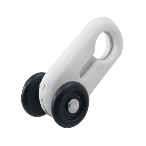 30 Pcs Ceiling Roller Curtain Fittings Slick Silent Dual Wheel Design smooth operator glide, white roller with black wheels