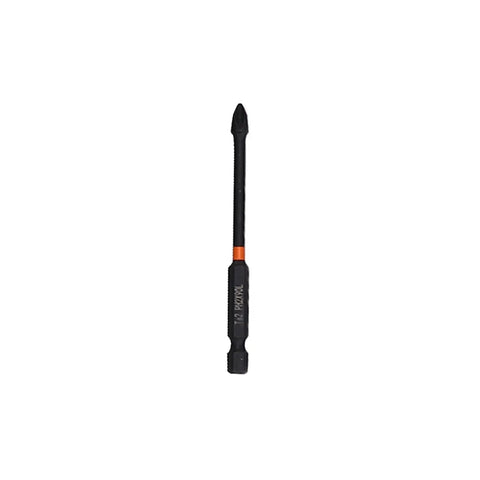 Tough As Nails Variable Speed Cordless Drill With Sleek Tool Case And Three Quick Shift Settings, black bit with orange accent.
