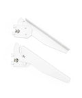 Adjustable Pillar Shelf Bracket for Retail Displays and Modular Shelving Heavy Duty Metal Support side view on white background