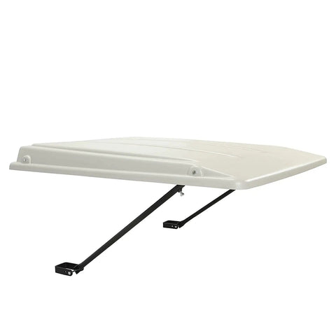 Rugged Sun Shade Canopy For John Deere Compact Utility Tractors With ROPS Up To 34 Inches Easy Install Bracket, white ABS top