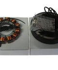Built Tough Heavy Duty 32 Amp Alternator Kit Featuring Reinforced Stator Rotor For Big Twin Shovelhead Evo And Classic Indian Motorcycles, showing stator and regulator.