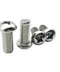 Real Deal Gr5 Titanium Phillips Cross Pan Head Machine Screws M1.6 M2 M2.5 showing metallic finish and precise threads.