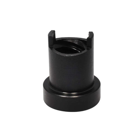 Tough As Nails T8 Pom Spring Loaded Anti Backlash Nut for Z Axis Vertical Lift, black housing, smooth thread design.