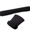Plush gel wrist rest set, black color, designed for ergonomic support with Thunderbolt 4 Dock With 120 Watt Fast Charging And 4K Video Output.