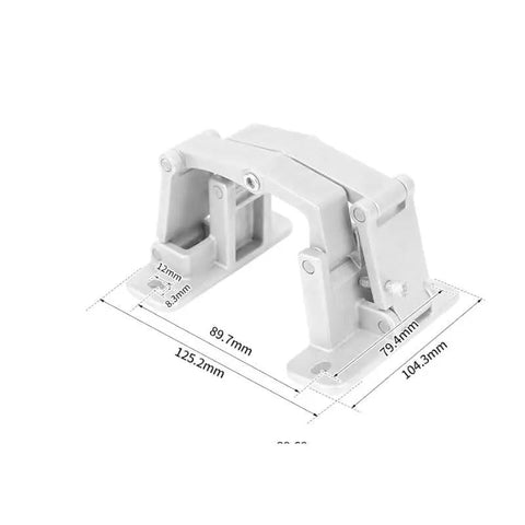 Heavy Duty Concealed Stone Door Hinges With Two Dimensional Adjustment for pipe wells, measures 125.2mm x 104.3mm.