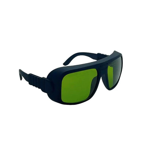 Tough As Nails Infrared Laser Protective Glasses For 755Nm 808Nm 1064Nm Nd Yag Machines with green lenses and black frame