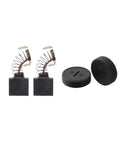 Straight Swap Replacement Carbon Brush Cover And Motor Brush Kit For Cb204 191957-7 643700-5 Parts Oem Style commutator set with black motor brushes and covers.
