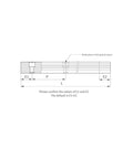 Technical drawing of the Affordable Precision Linear Guide HGR45 800mm Rail With HGH45CA Carriage Slide for CNC machinery.