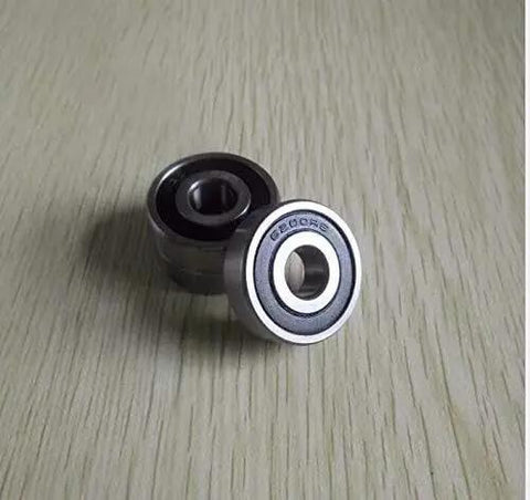 Dope Smooth Rolling S6201-2RS Rubber Sealed Bearings 12X32X10 mm 440C Stainless Steel showing two precision ball bearings.