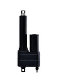 Heavy Duty Electric Linear Actuator Motor, tall black telescopic rod with waterproof housing for industrial lifting applications.