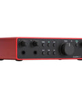 Scarlett 2i2 4th Gen USB Audio Interface Bundle with Studio-Grade Mic Preamps, front view showing controls