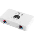 P10 USB Audio Interface For Live Streaming And Podcasting angled view with control knobs and driver panel