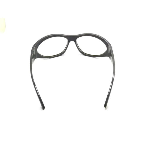 Pro Grade Erbium Laser Safety Glasses Feature Crystal Clear Lenses That Deliver Top Shelf OD6Plus Protection From 2700 To 3000Nm For Professional Dermatology And Beauty Clinic Use Today, rear view.