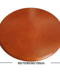 Heavy Duty Wooden Lazy Susan Rotating Dining Table Turntable Large Round Serving Platform For Kitchen And Restaurant Buffet with polished surface.