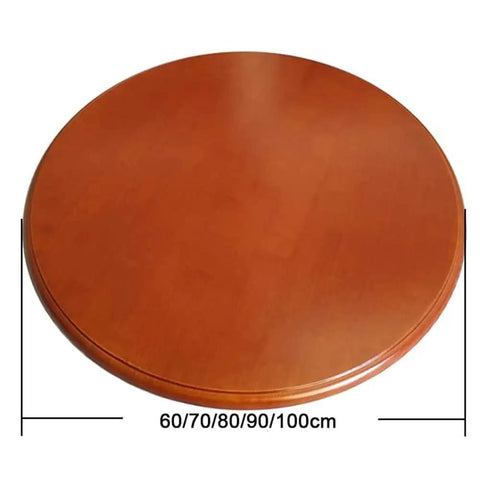 Premium Wooden Lazy Susan Turntable Nailed It Design Smooth Spinning Rotating Serving Plate measuring 60 to 100cm in diameter.