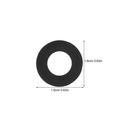 Plastic Flat Washers Assortment Kit For Electrical Outlet Mounting And Hardware Spacers, Oversized Cushioned Washers With Enhanced Insulation, Black Durable Gaskets For Bolts, Screws, And Shim Applications In Home And Industrial Projects, 1.6cm washer
