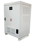 Single Phase To Three Phase Converter Badass Powerhouse 20 Horsepower 15 Kilowatt Transformer side view with ventilation