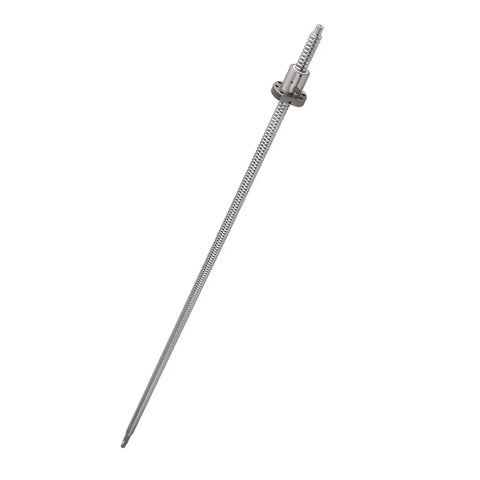 Sfuu1605 Rolled Ballscrew With Dead Nut Accurate Anti Backlash Ballnut Featuring Smooth 5mm Pitch For Heavy Duty CNC Machines And Custom Linear Motion Builds That Run Like A Dream, showing a 1000 mm length steel ballscrew.