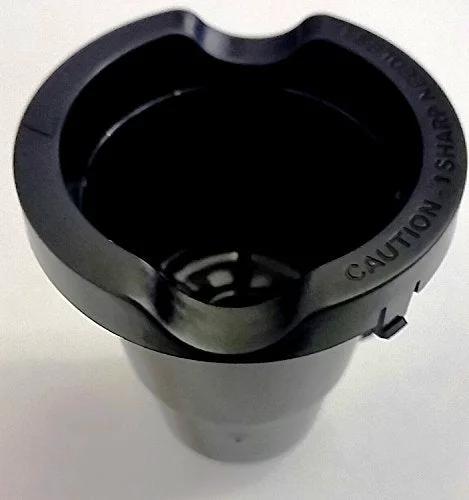 Blendin black replacement pod holder with exit needle for Keurig K-Cup brewers, close-up view.