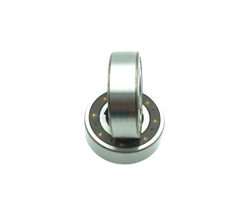 Two Pack Csk25 One Way Sprag Clutch 25x52x15mm Bearing Supported Freewheel Double Keyway heavy-duty bearing view from top.