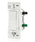 Smooth Ride Rocker Dimmer Switch For LEDs And Incandescents 150 Watt Single Pole Or Three Way Two Pack White installation side view