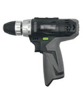 Badass Rechargeable Two-Speed Drill and Screwdriver Combo with 10mm Chuck and Reverse Toggle side view showcasing pistol grip design.